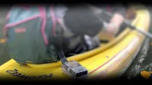 Safecast sensor on a kayak